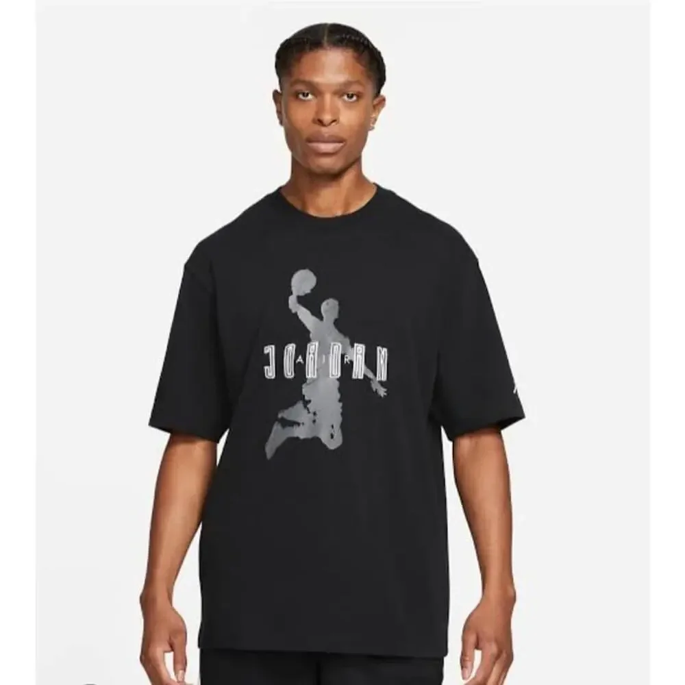 Air Jordan Men's Tee Shirt Jumpman Sport DNA 85 OG MJ Black Grey Size Medium